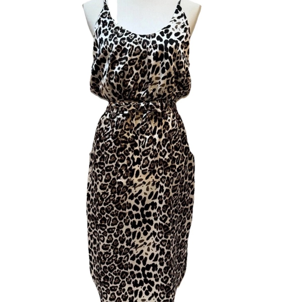 Ebby & I Leopard Print Sleeveless Dress NEW
